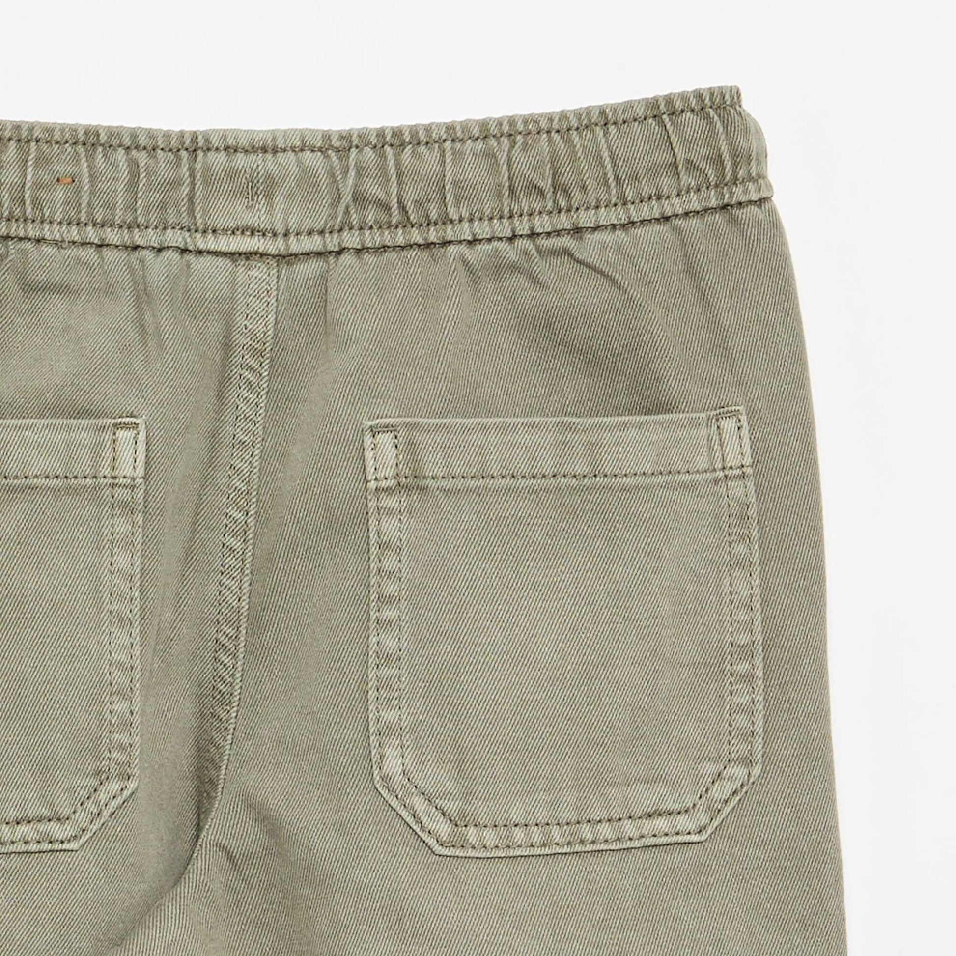 Pantalon relaxed fit taille élastiquée VERT
