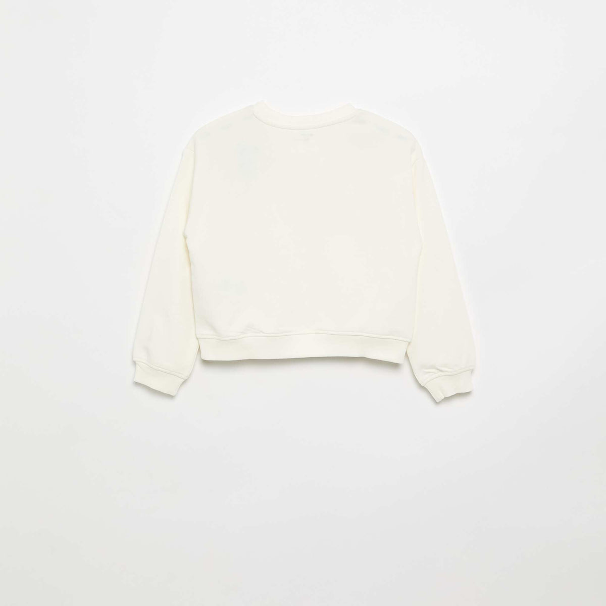 Sweat en molleton avec imprimé poitrine BLANC