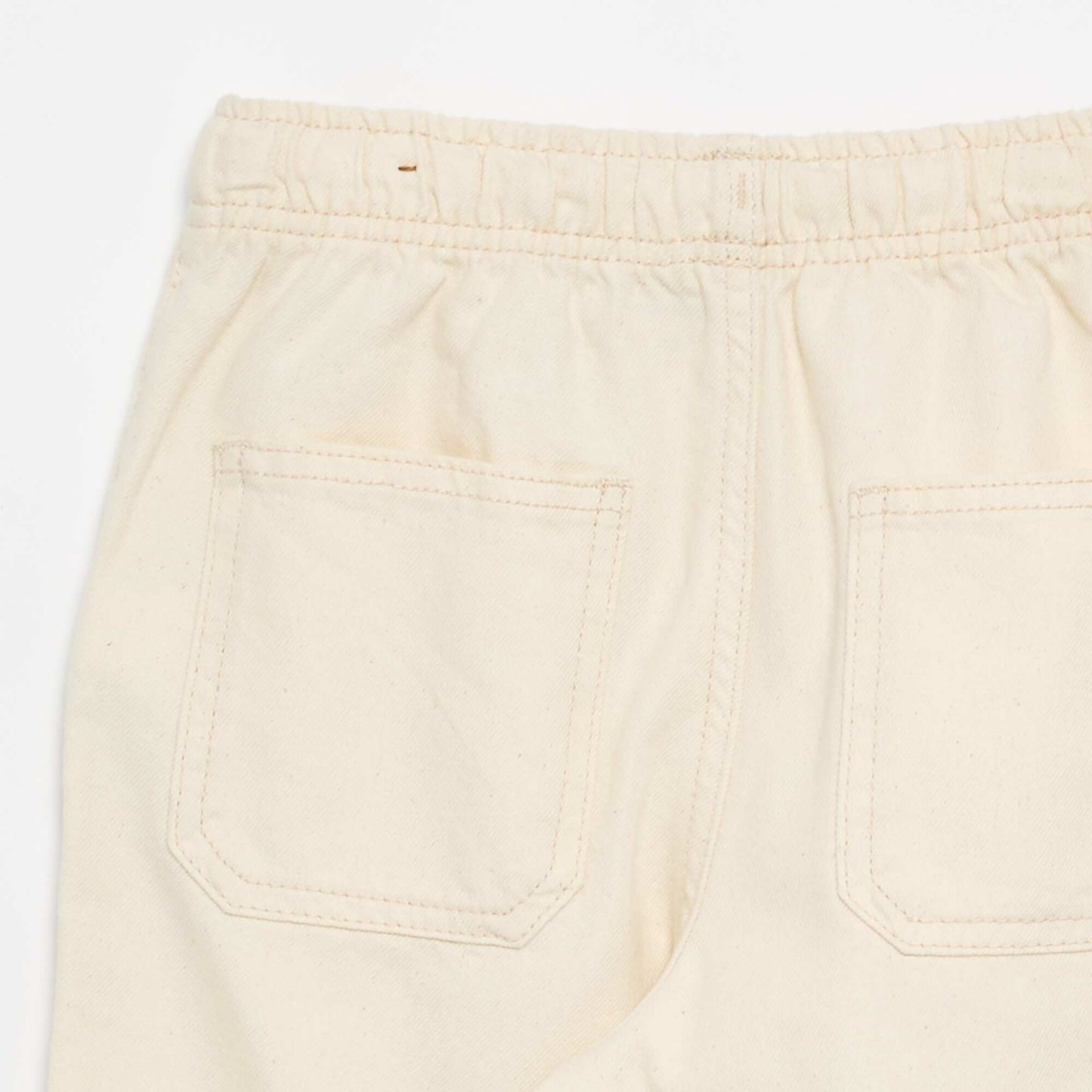 Pantalon en twill avec cordons de serrage BLANC