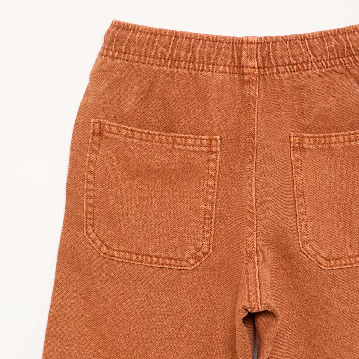 Pantalon en twill avec cordons de serrage ORANGE