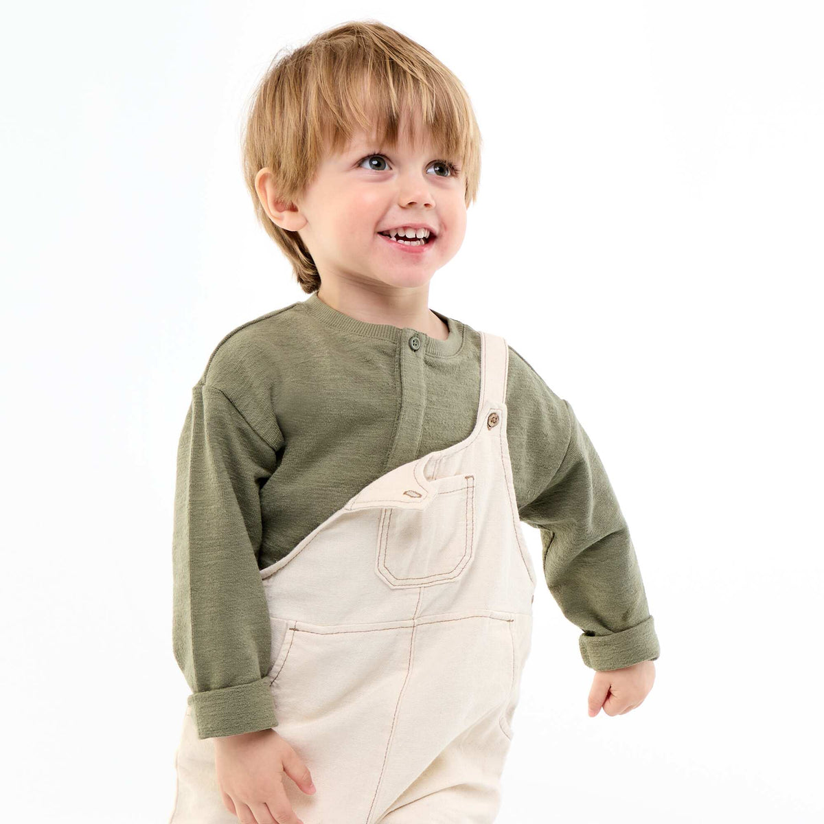 T-shirt en Baby Terry à manches longues VERT