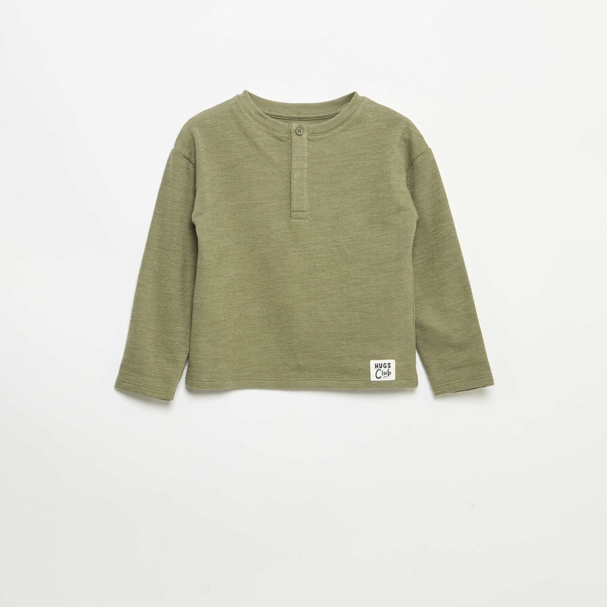 T-shirt en Baby Terry à manches longues VERT