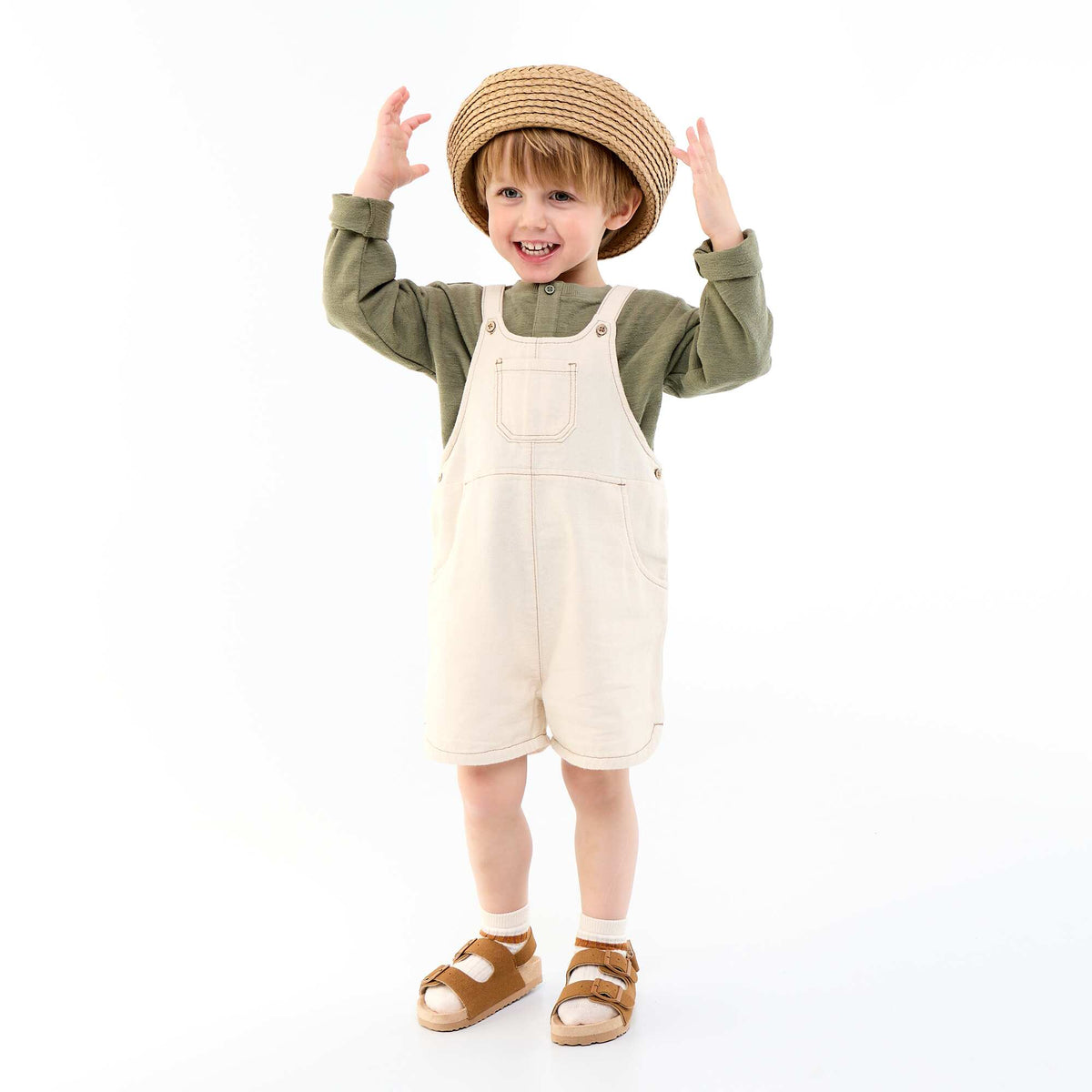 T-shirt en Baby Terry à manches longues VERT