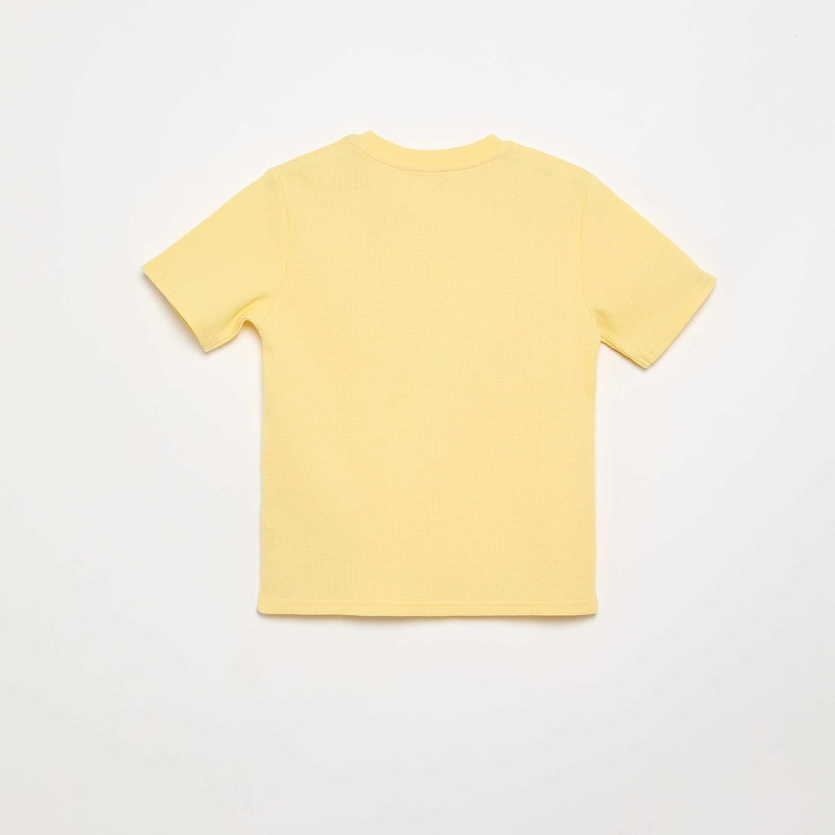 Tee-shirt en maille gaufrée BLANC