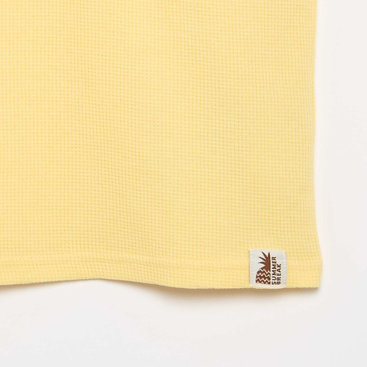 Tee-shirt en maille gaufrée BLANC