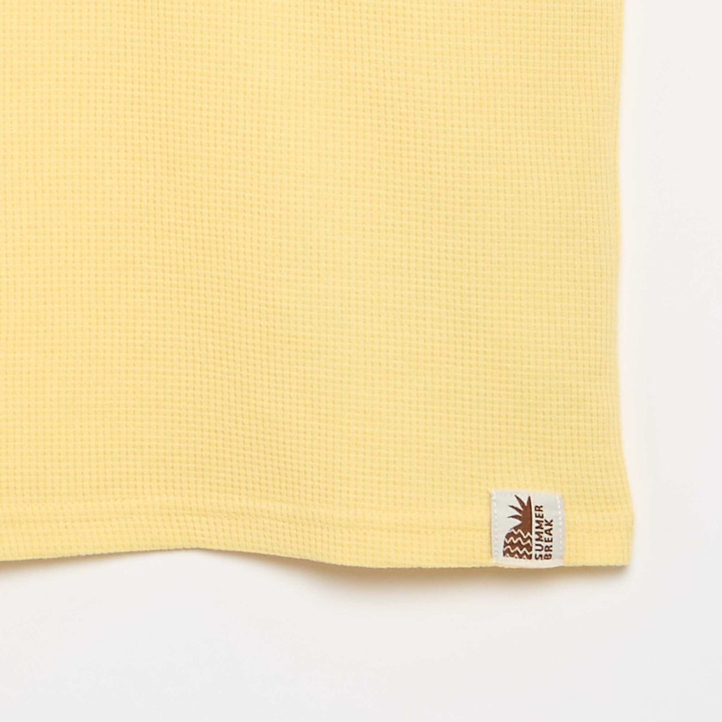 Tee-shirt en maille gaufrée BLANC