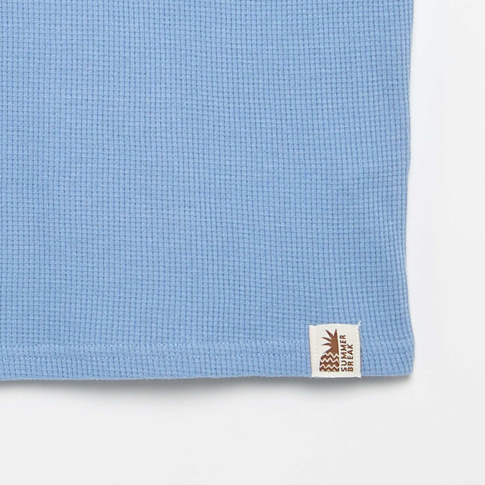 Tee-shirt en maille gaufrée BLANC