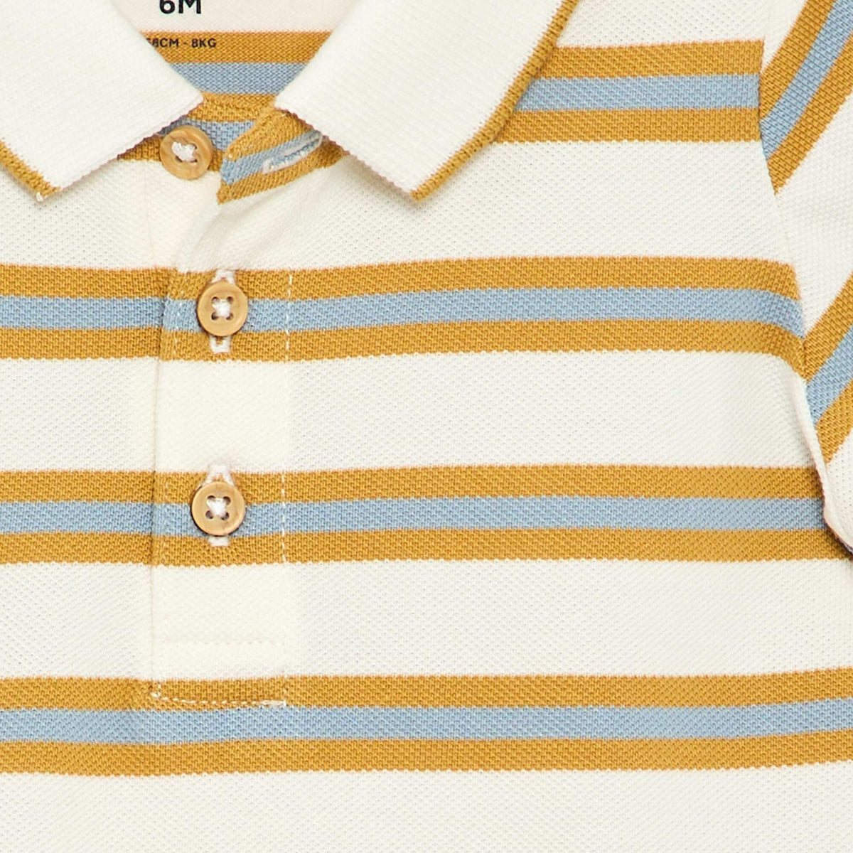 Polo en coton piqué BLANC