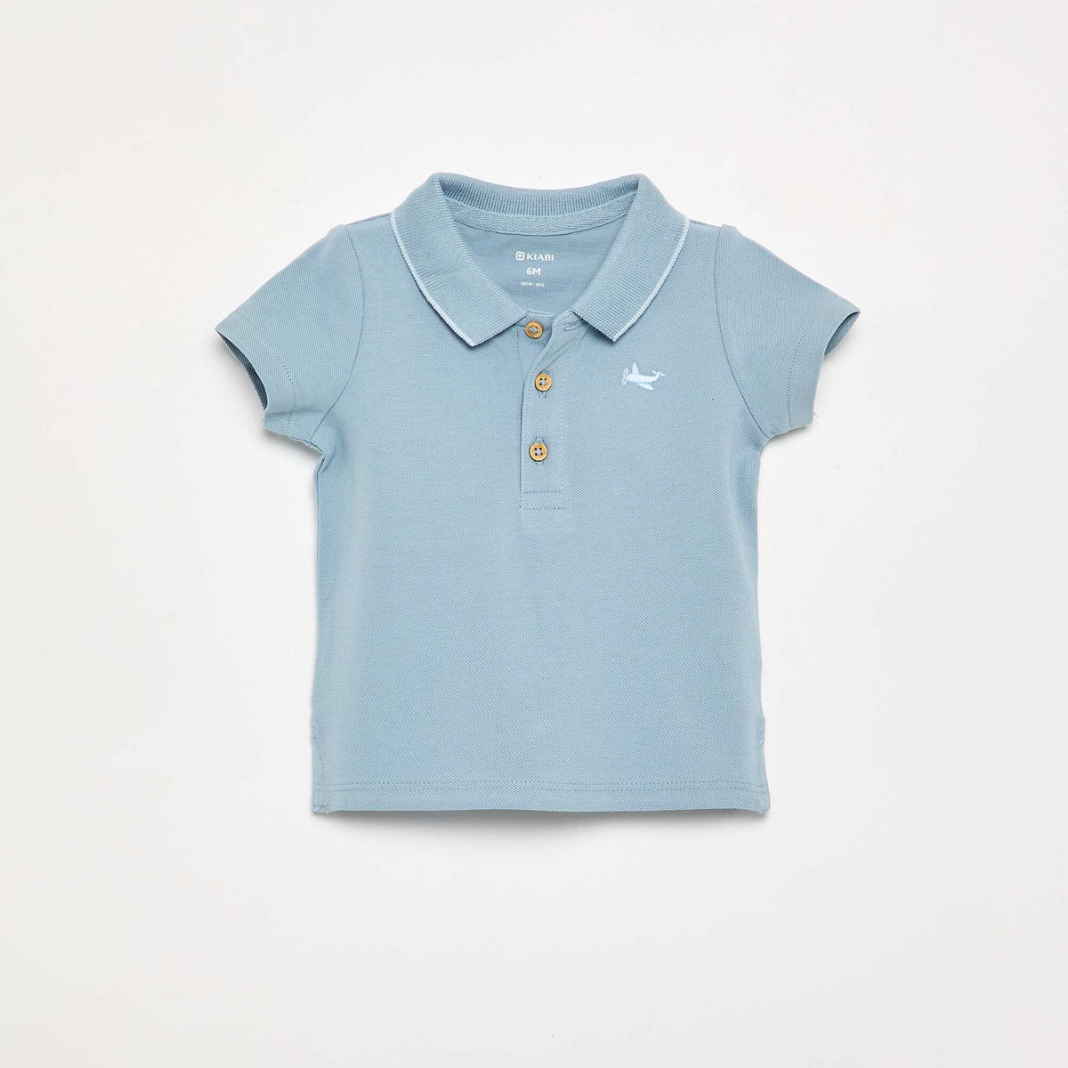 Polo en coton piqué BLEU
