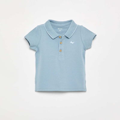Polo en coton piqué BLEU