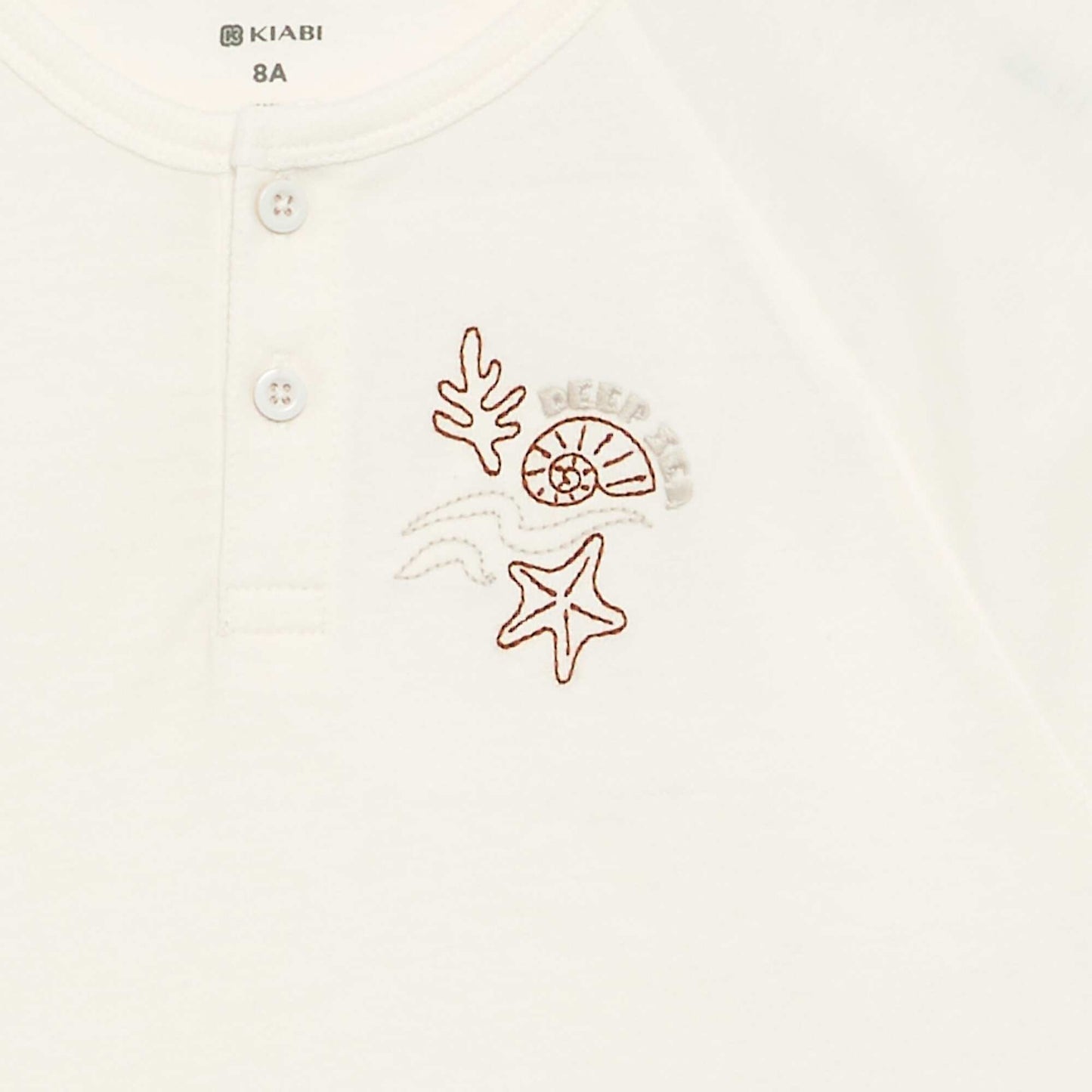 T-shirt brodé à manches courtes BLANC
