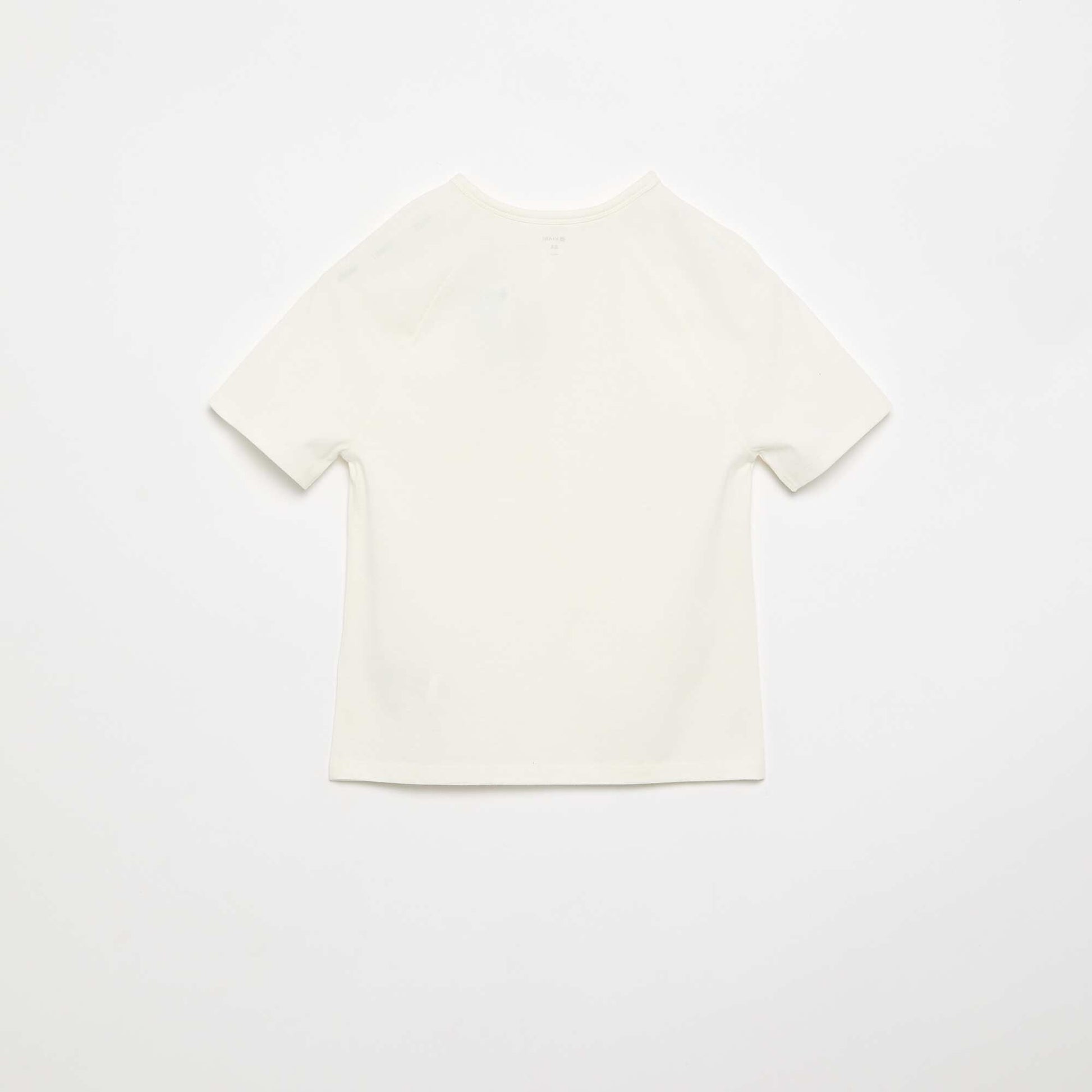 T-shirt brodé à manches courtes BLANC