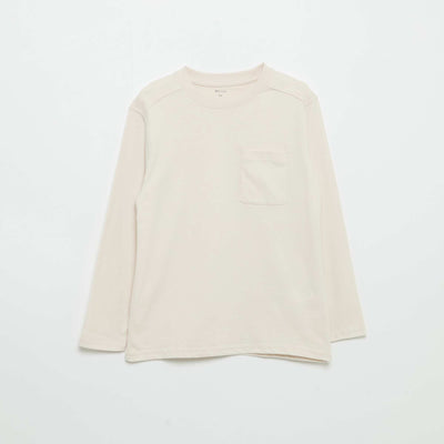T-shirt en jersey manches longues BLANC