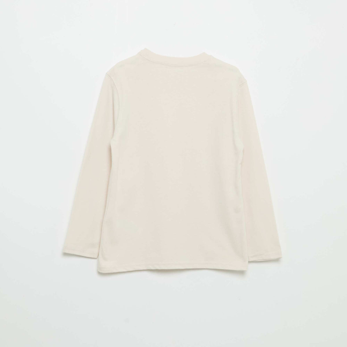 T-shirt en jersey manches longues BLANC