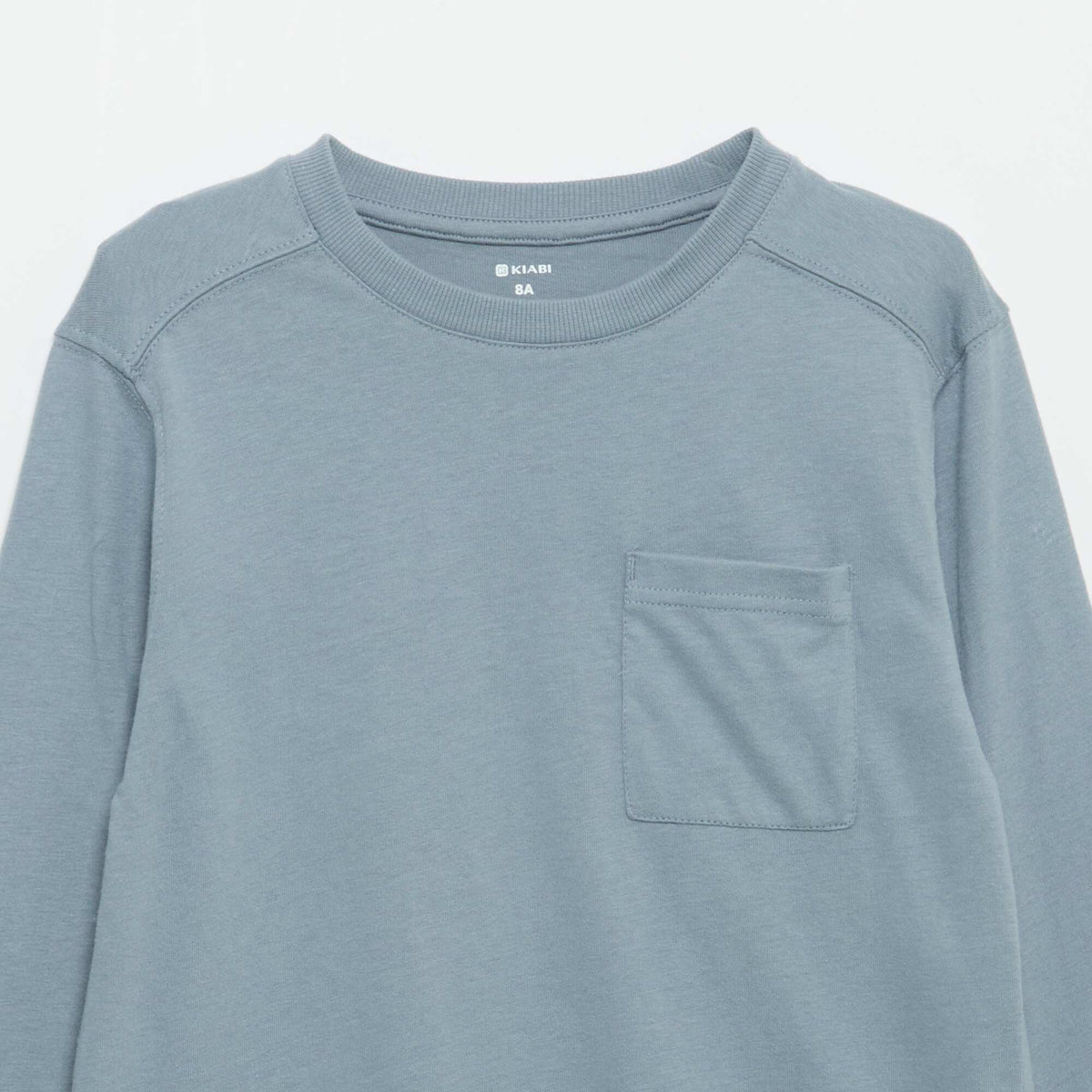 T-shirt en jersey manches longues BLEU
