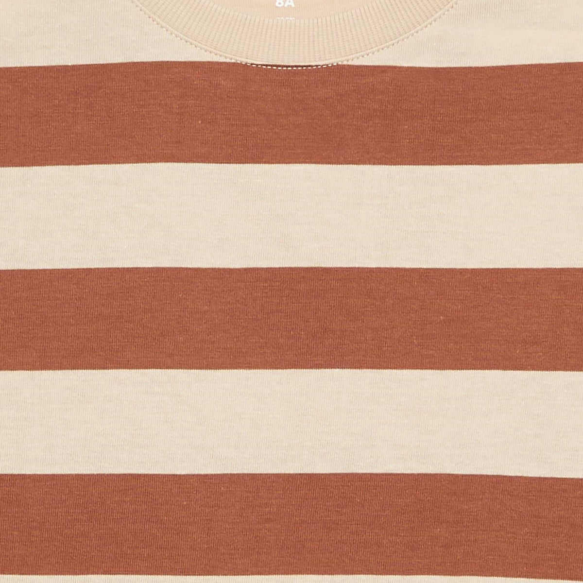 Tee-shirt en jersey à manches longues à rayures BEIGE