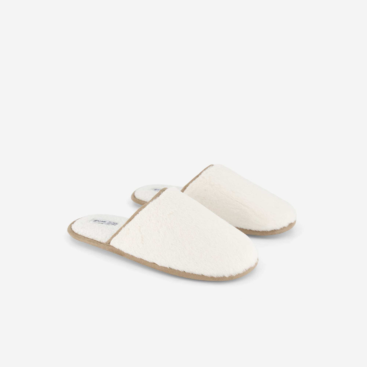 Chaussons mules fourrés BEIGE