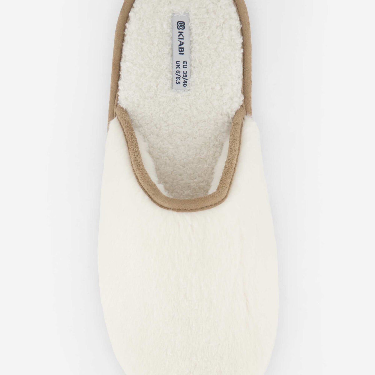 Chaussons mules fourrés BEIGE