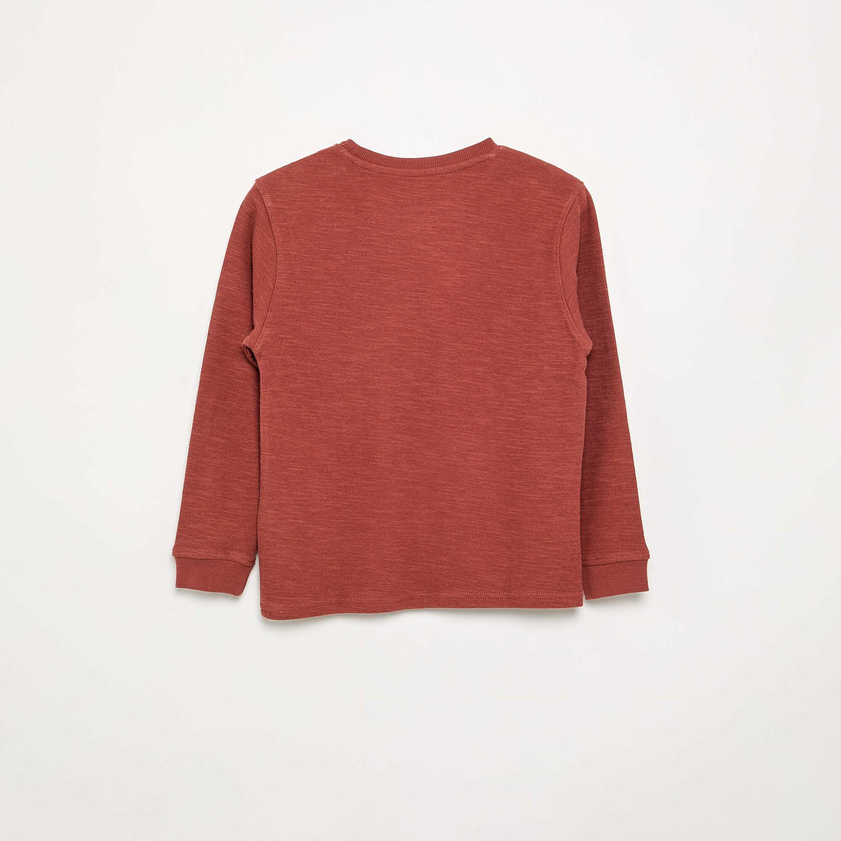 Pull uni à manches longues ROUGE