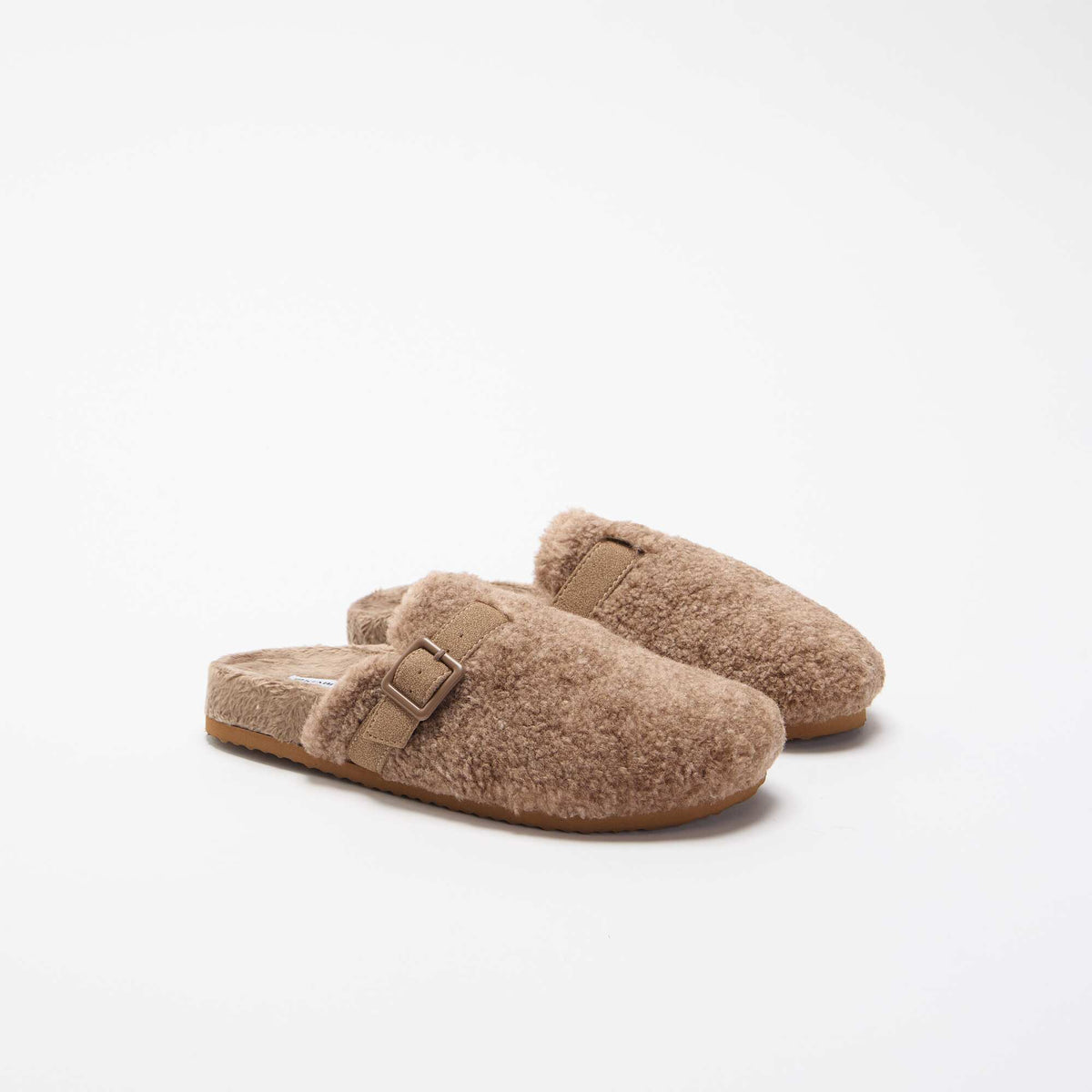 Chaussons sabots fourrés MARRON