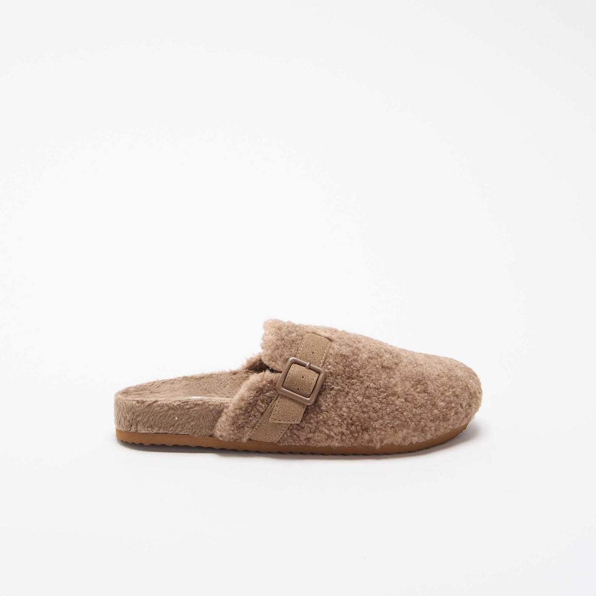 Chaussons sabots fourrés MARRON