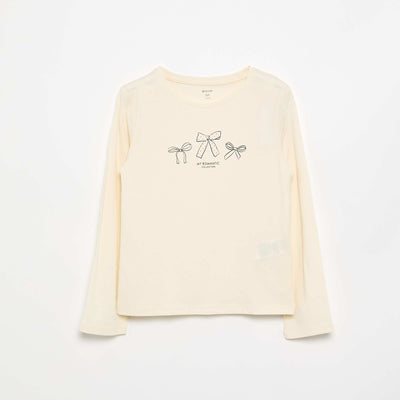 T-shirt à manches longues BLANC
