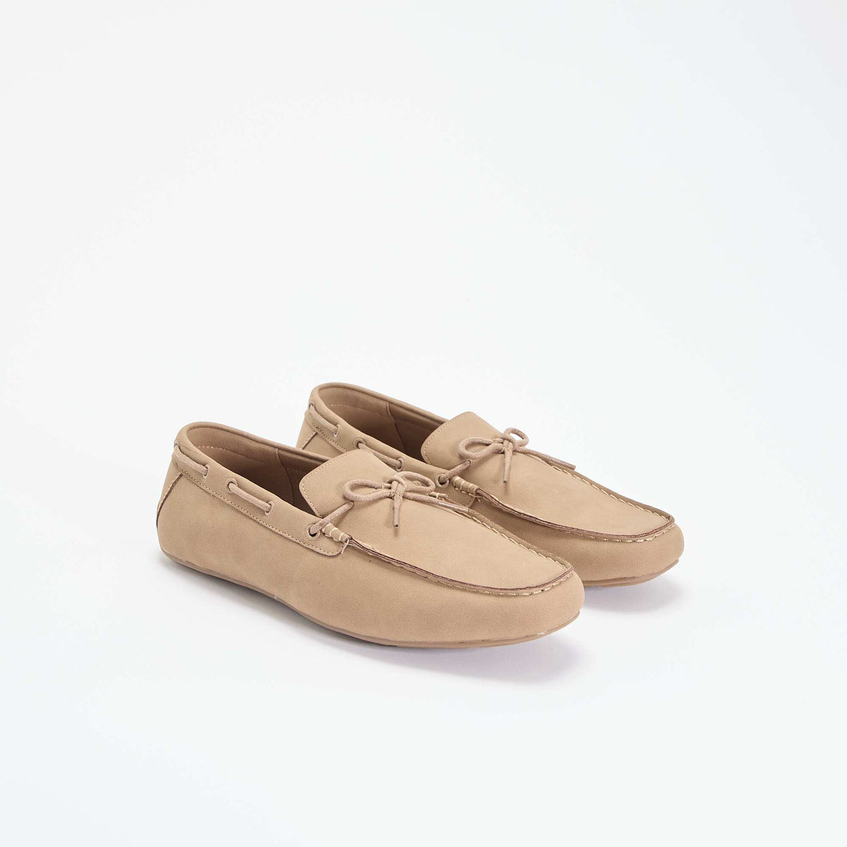 Mocassins en suédine unis BEIGE