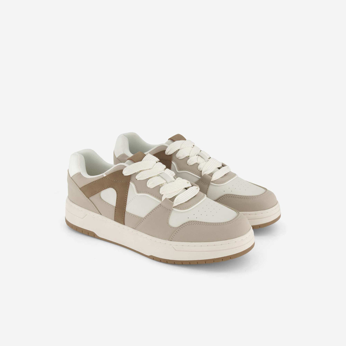 Baskets basses en simili BEIGE