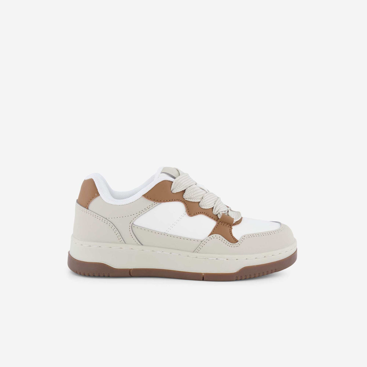 Baskets basses en simili BEIGE