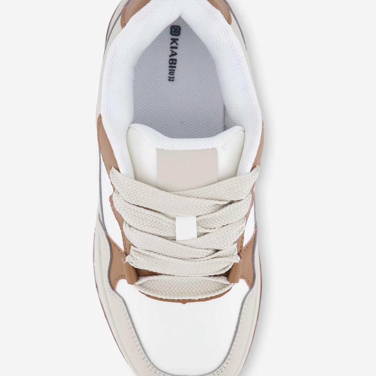 Baskets basses en simili BEIGE