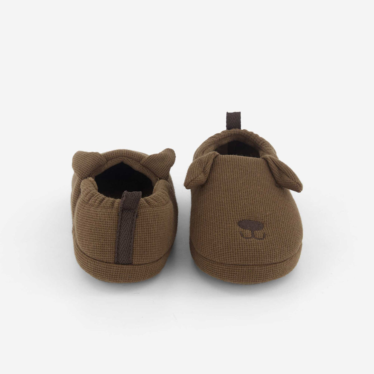 Chaussons en nid d'abeille MARRON