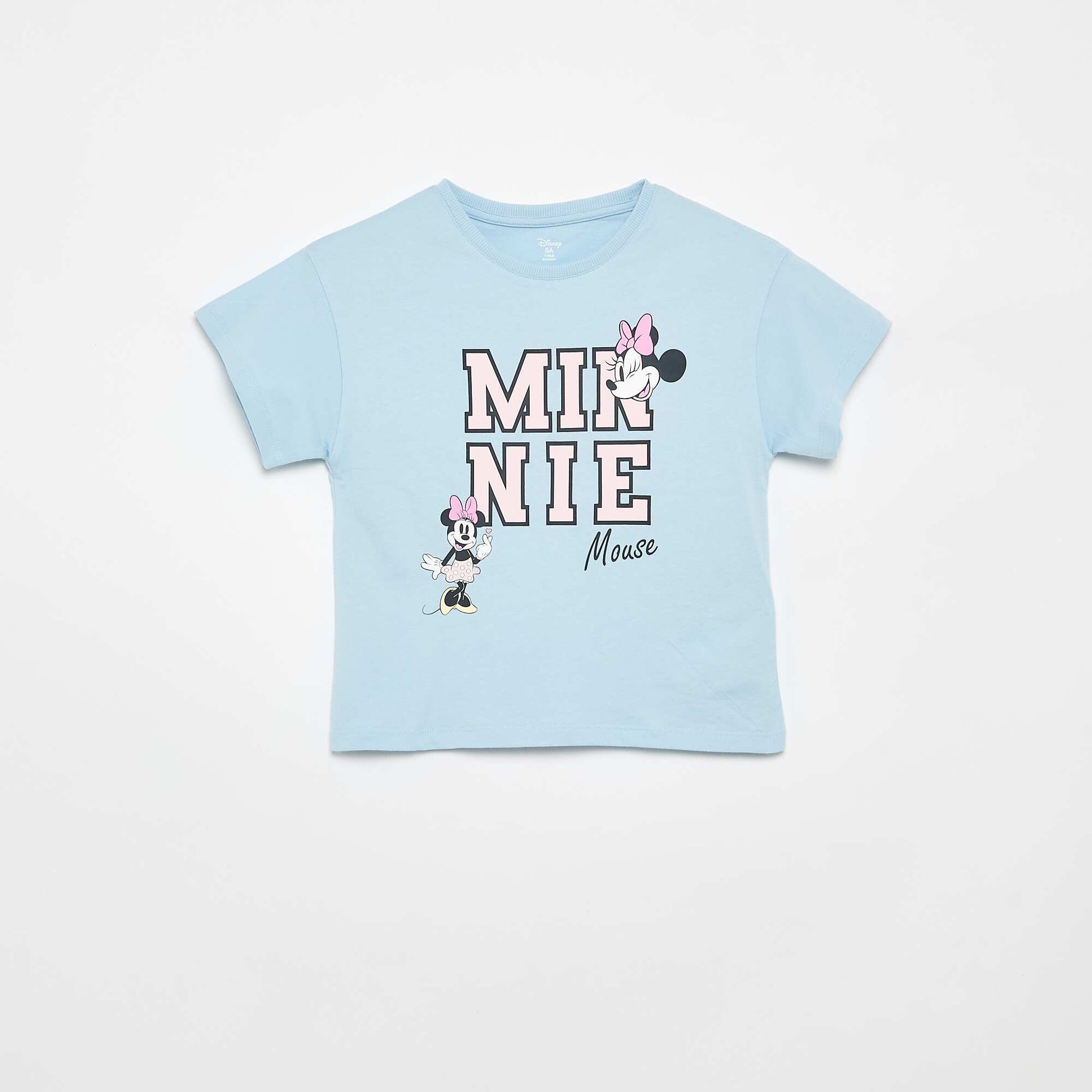 T-shirt à col rond et manches courtes 'Minnie' 'Disney' BLEU