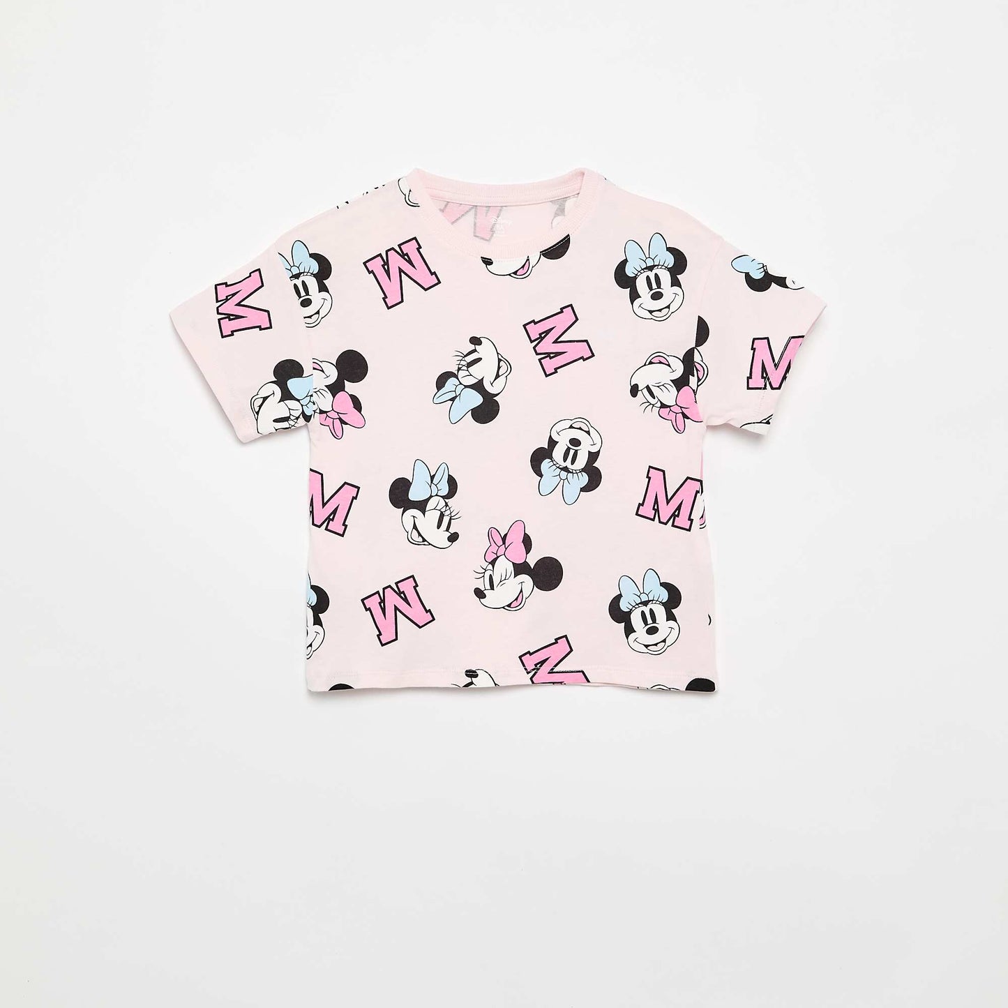 T-shirt à col rond et manches courtes 'Minnie' 'Disney' ROSE