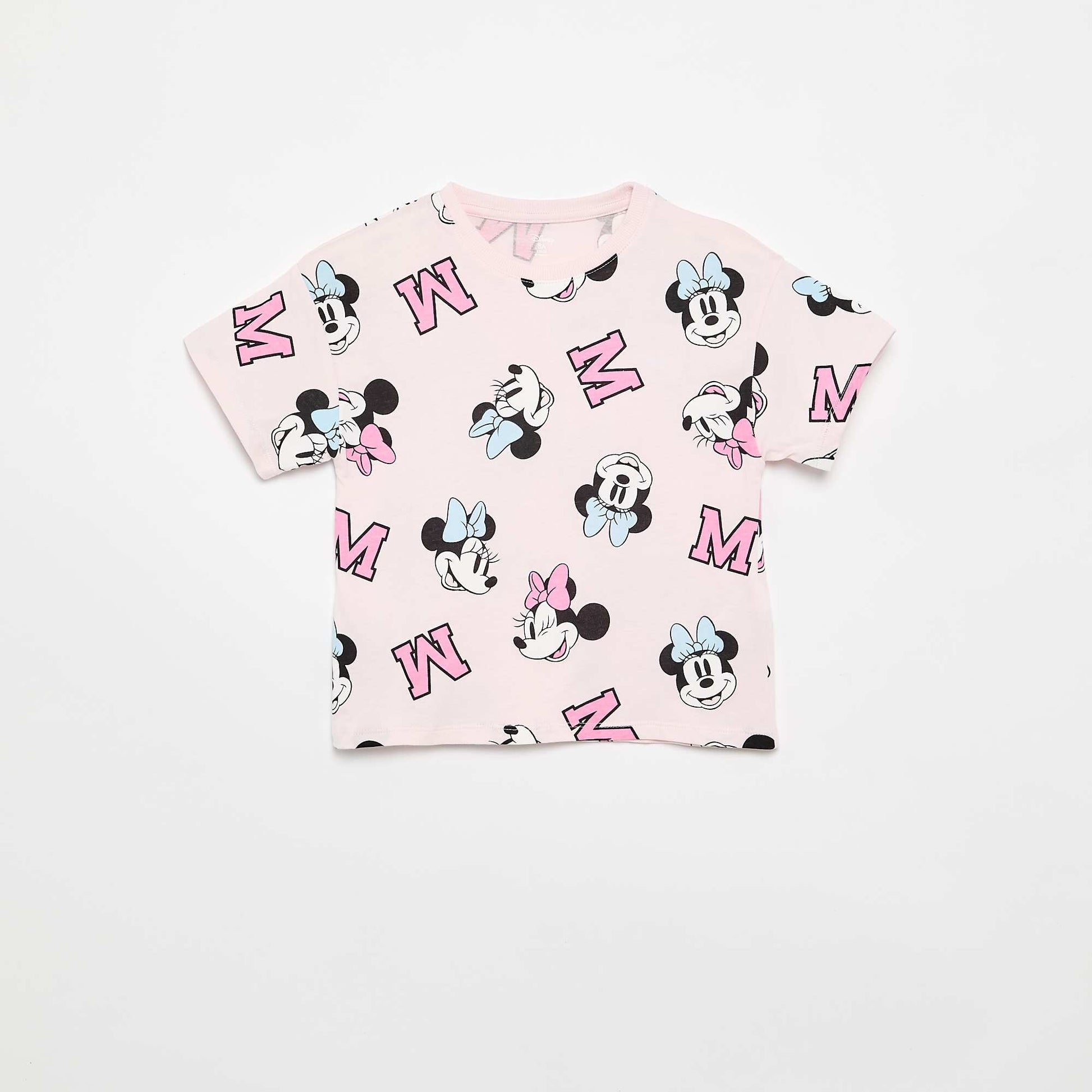 T-shirt à col rond et manches courtes 'Minnie' 'Disney' ROSE