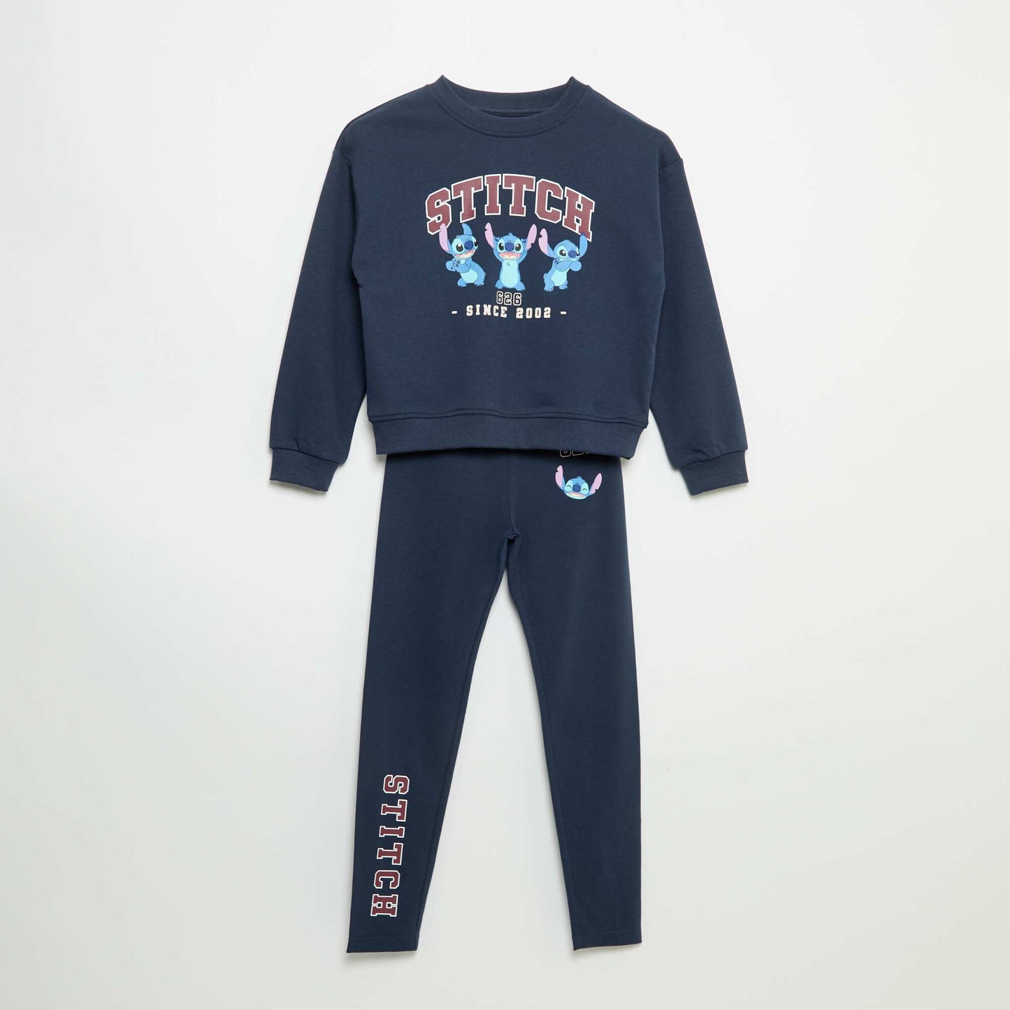 Ensemble de jogging 'Disney' en molleton non gratté (french terry) - 2 pièces : sweat + pantalon BLEU