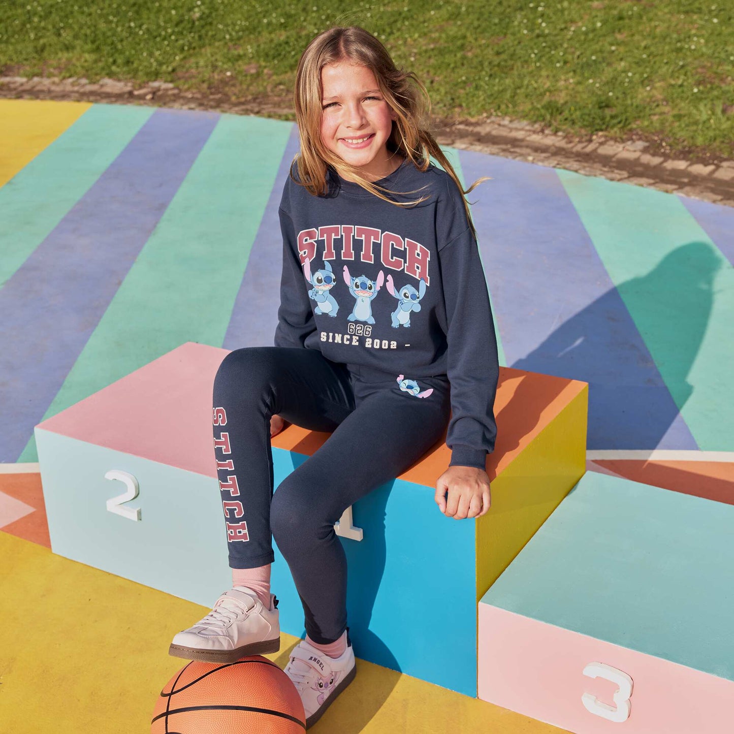 Ensemble de jogging 'Disney' en molleton non gratté (french terry) - 2 pièces : sweat + pantalon BLEU