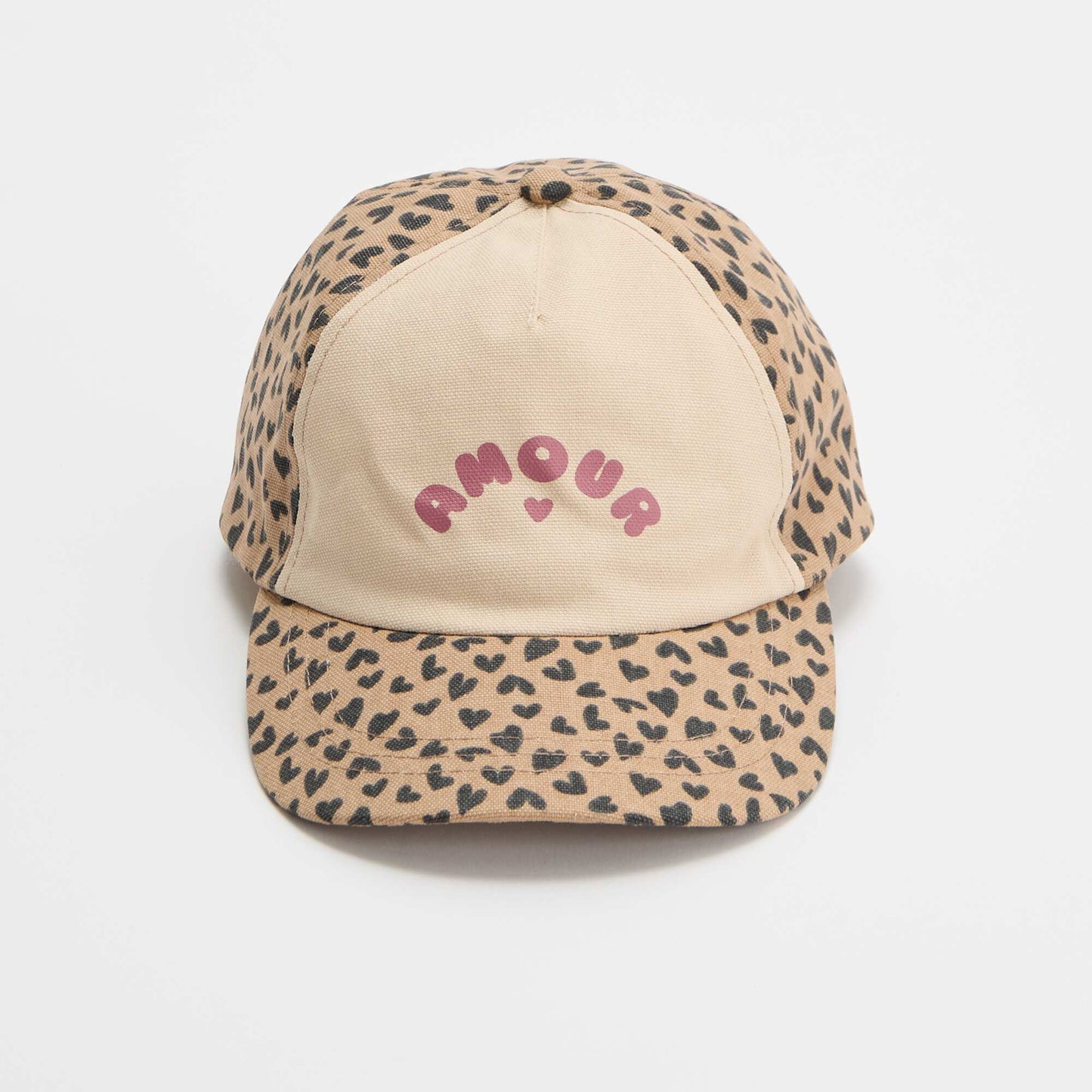 Casquette à motif style baseball BEIGE