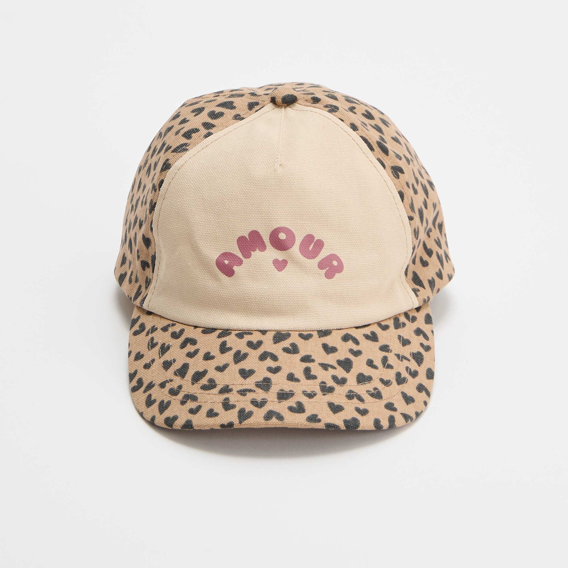 Casquette à motif style baseball BEIGE