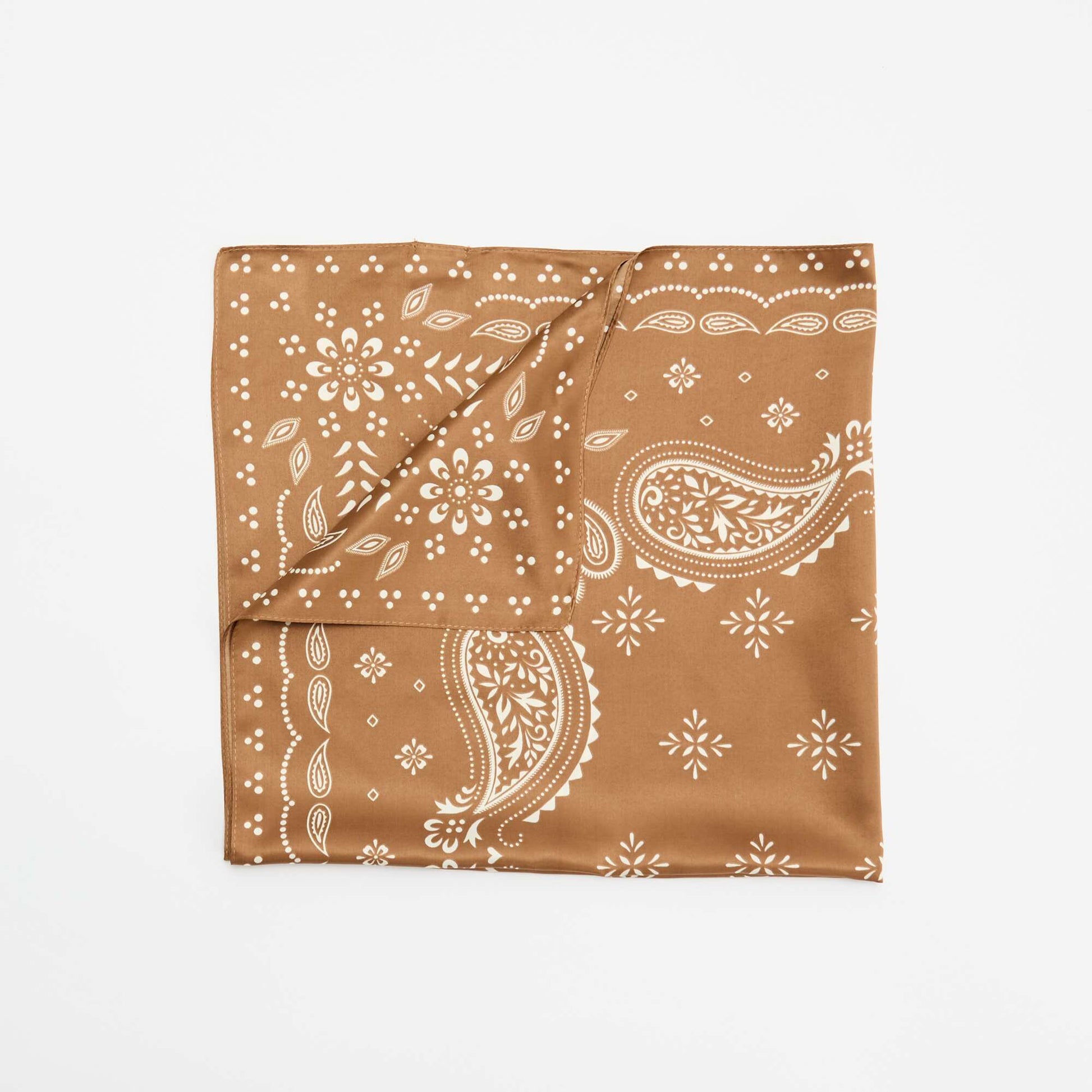 Foulard à motifs MARRON