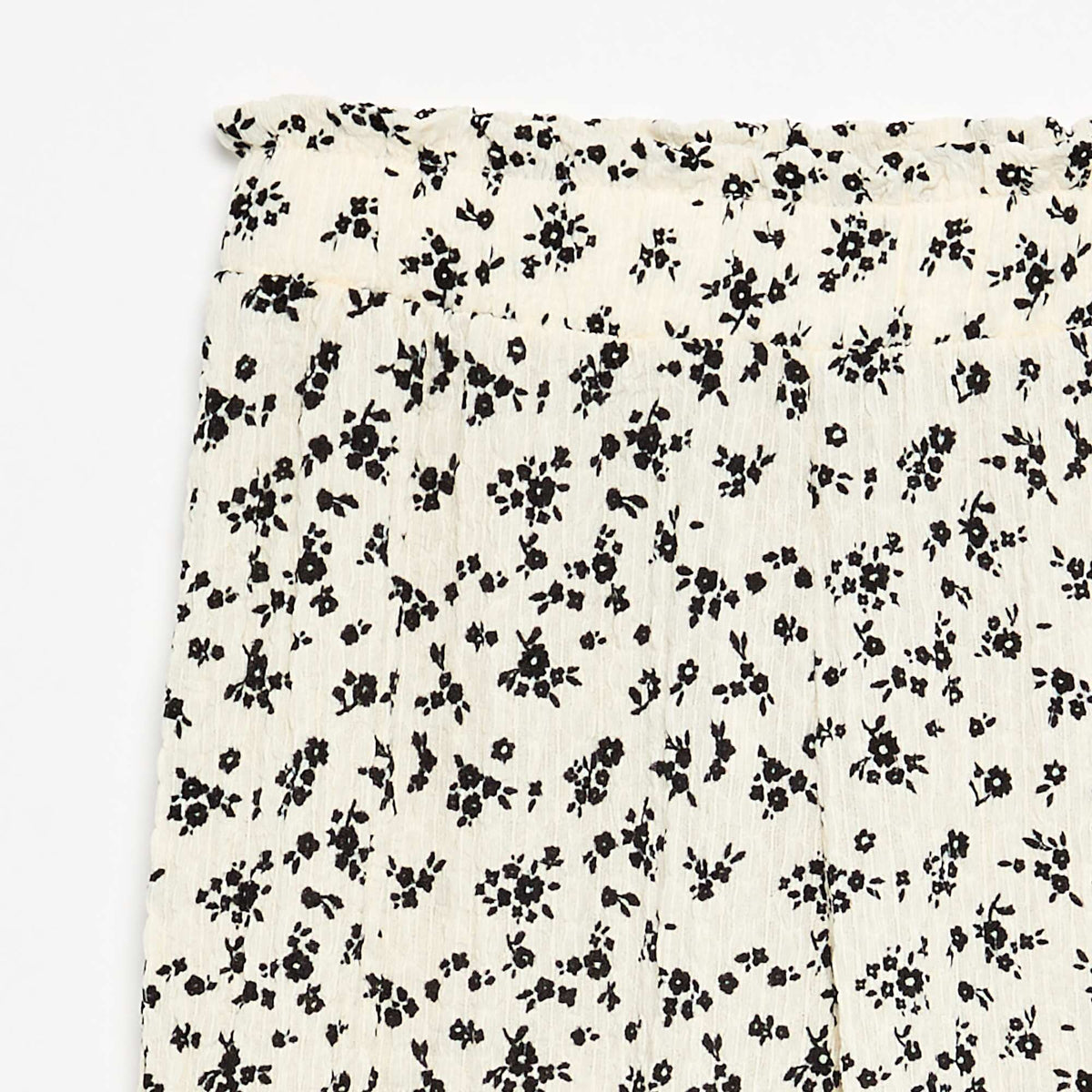 Pantalon large avec bas volantés BEIGE