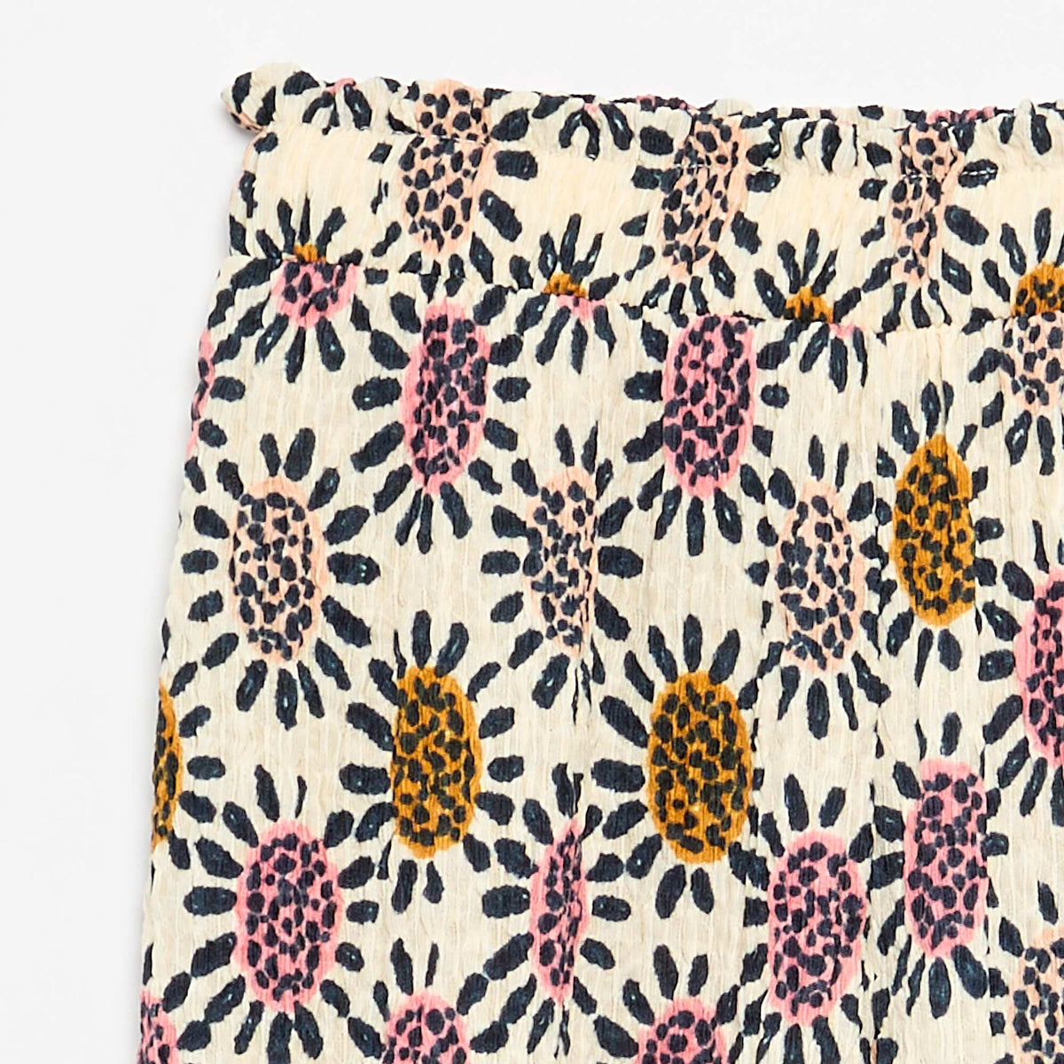 Pantalon large avec bas volantés BEIGE