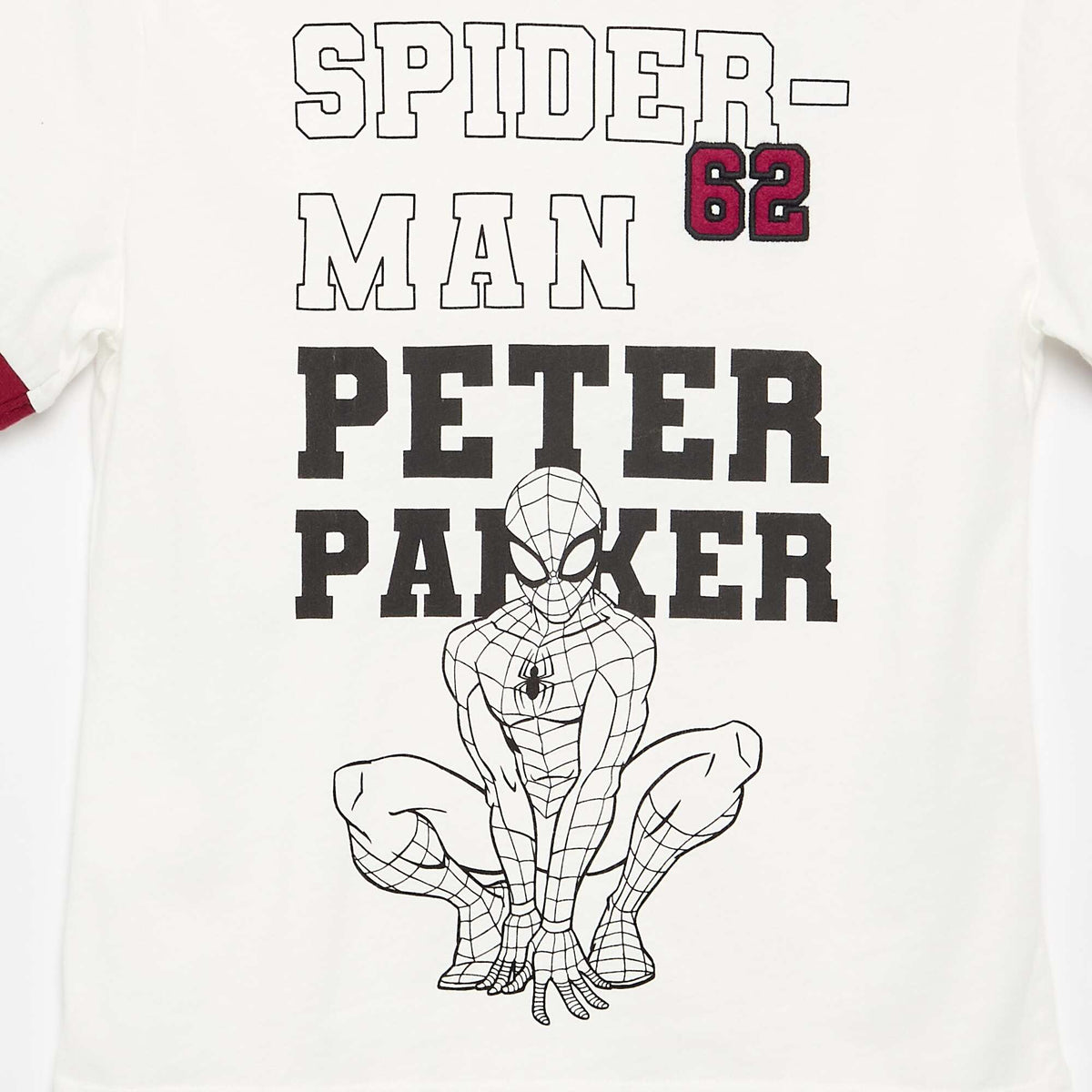 T-shirt 'Marvel' 'Spider-man' à manches longues BLANC