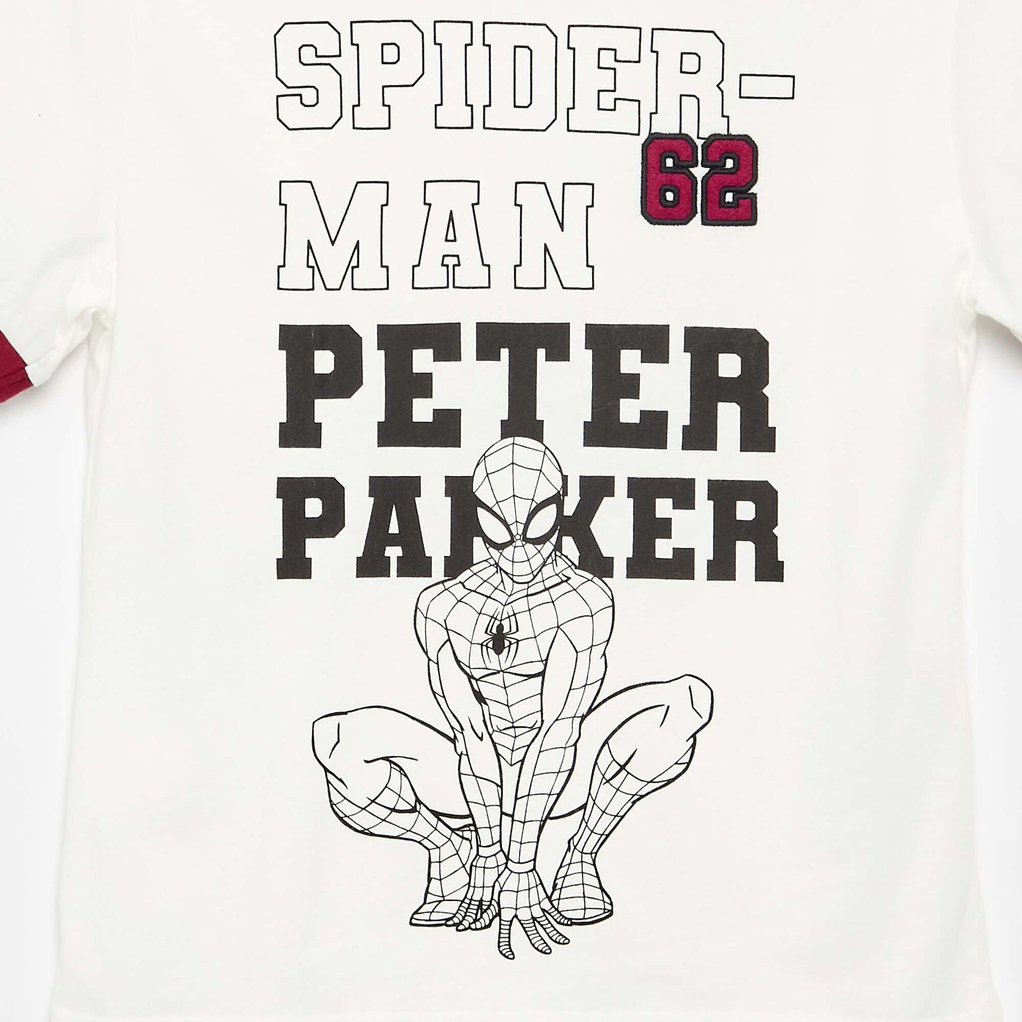 T-shirt 'Marvel' 'Spider-man' à manches longues BLANC