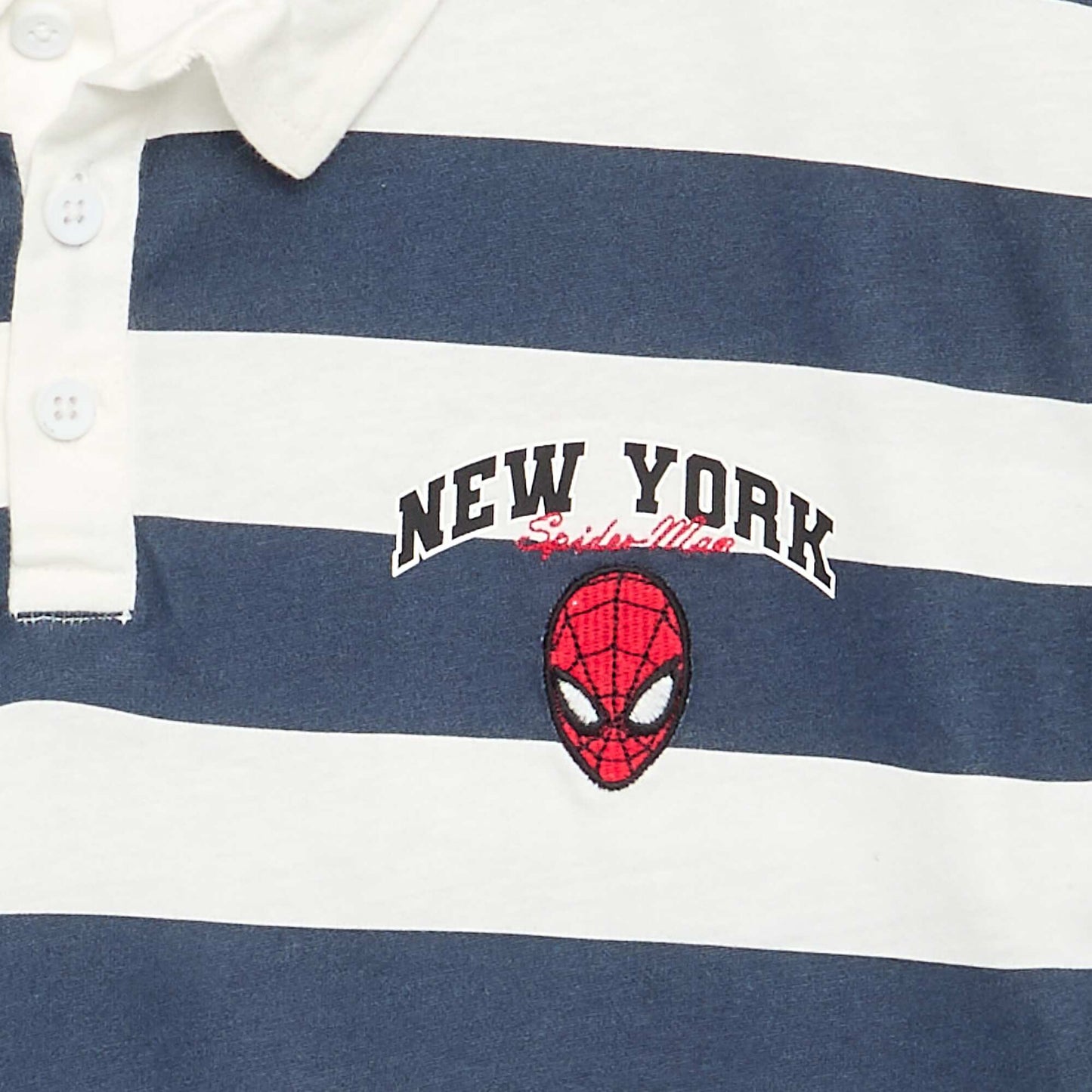 Polo rayé 'Marvel' 'Spider-man' à manches courtes BLEU