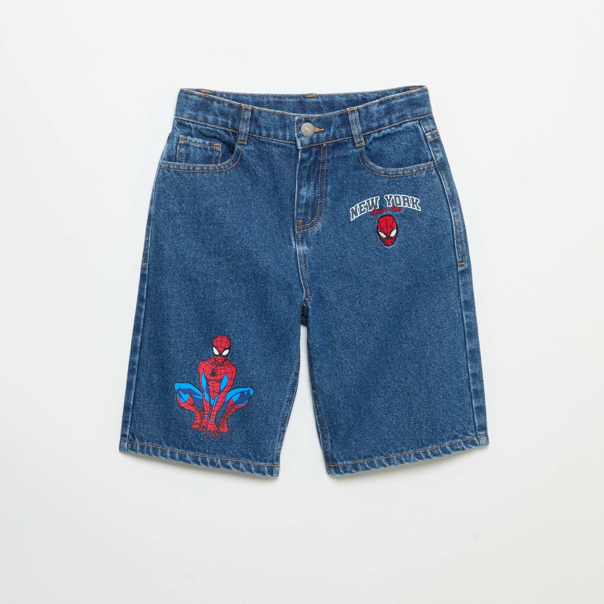 Short denim 'Spider-man' BLEU