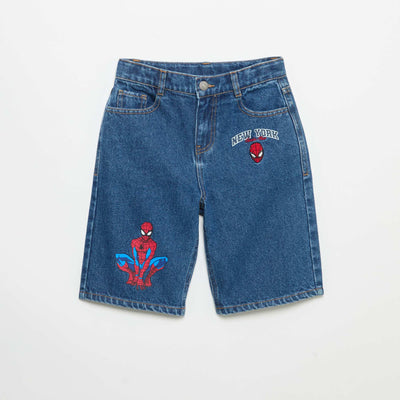 Short denim 'Spider-man' BLEU