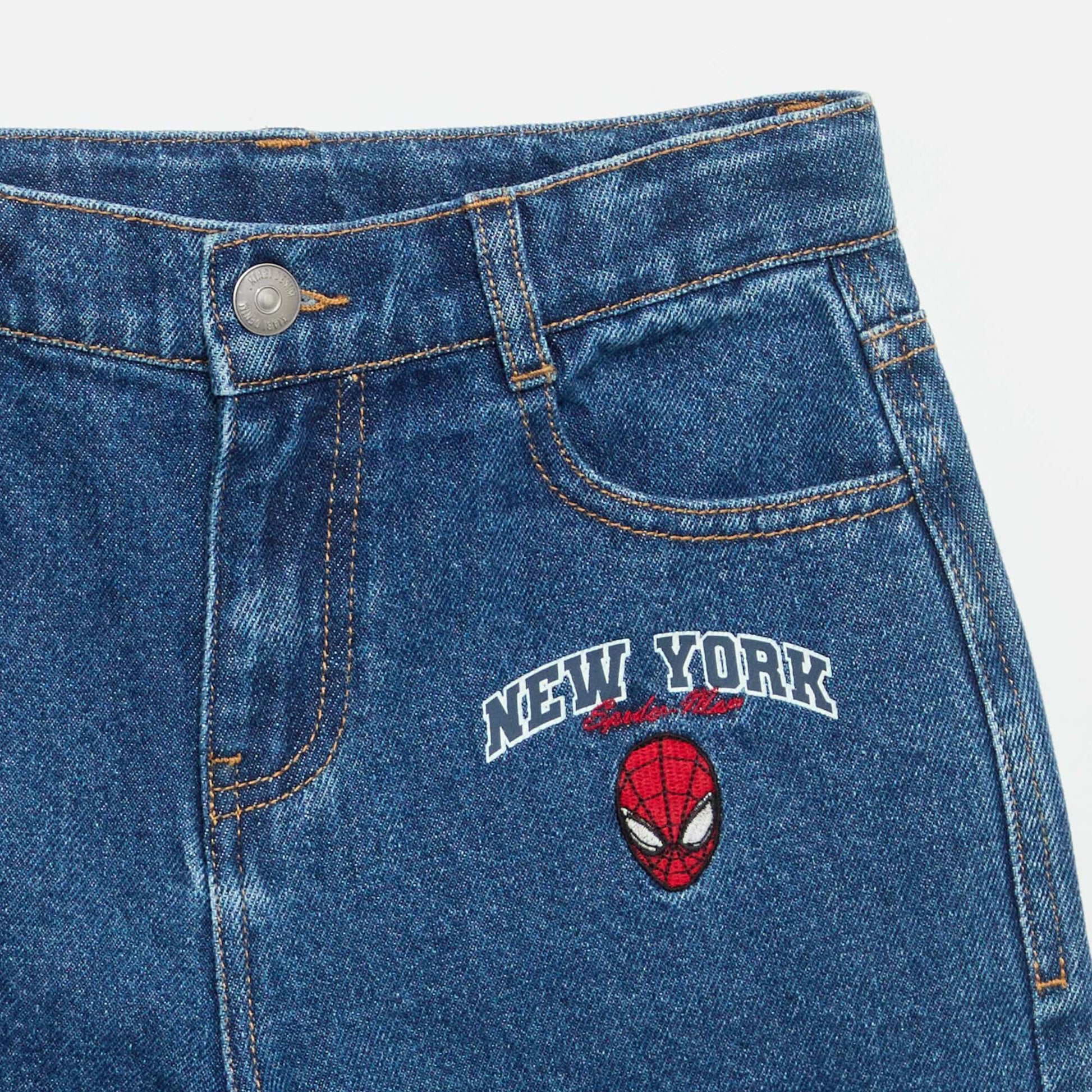 Short denim 'Spider-man' BLEU