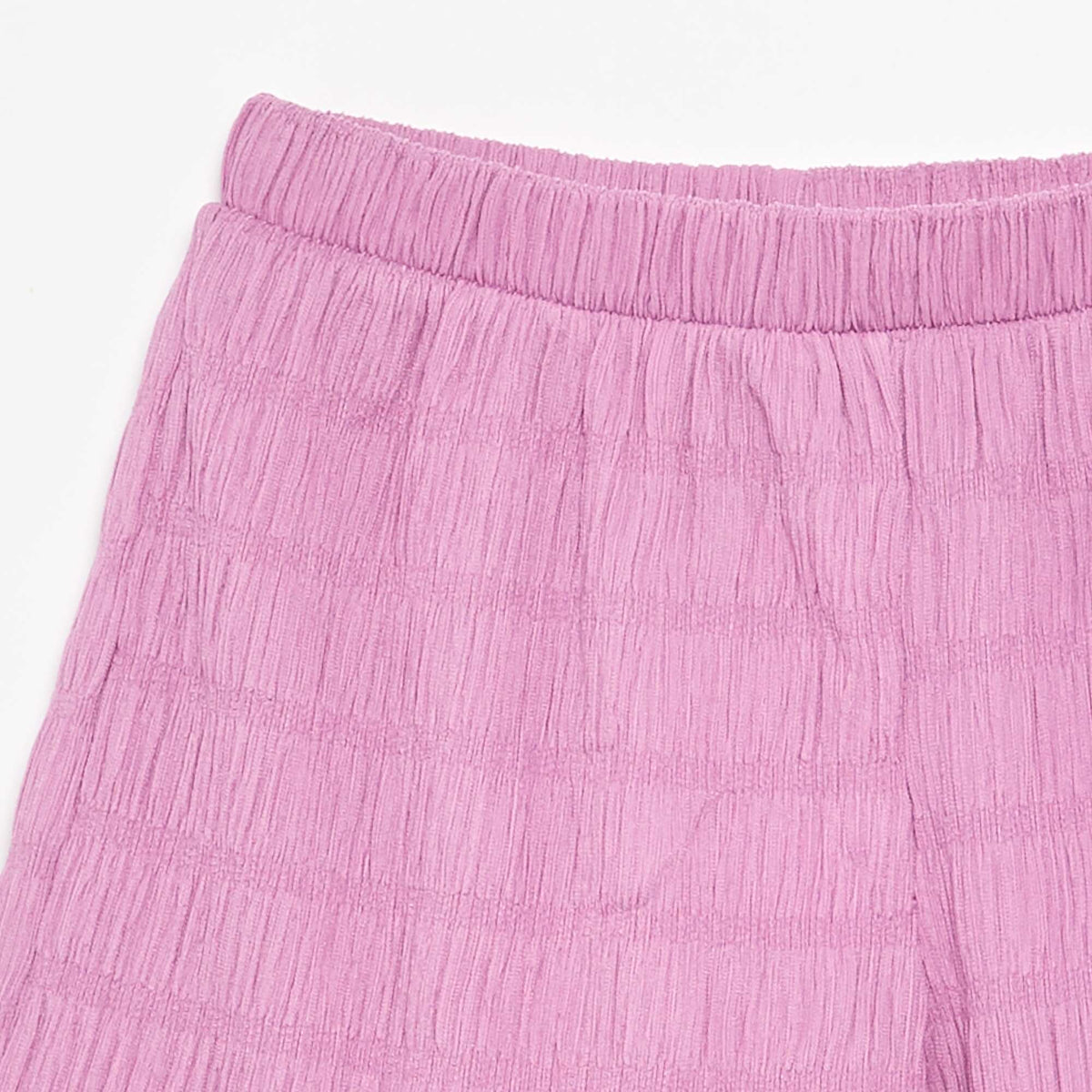 Short uni en maille gaufrée VIOLET