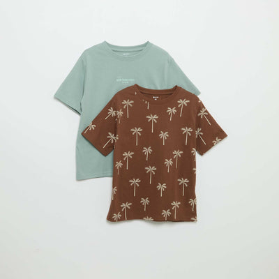 Lot de 2 T-shirts manches courtes imprimés ROUGE