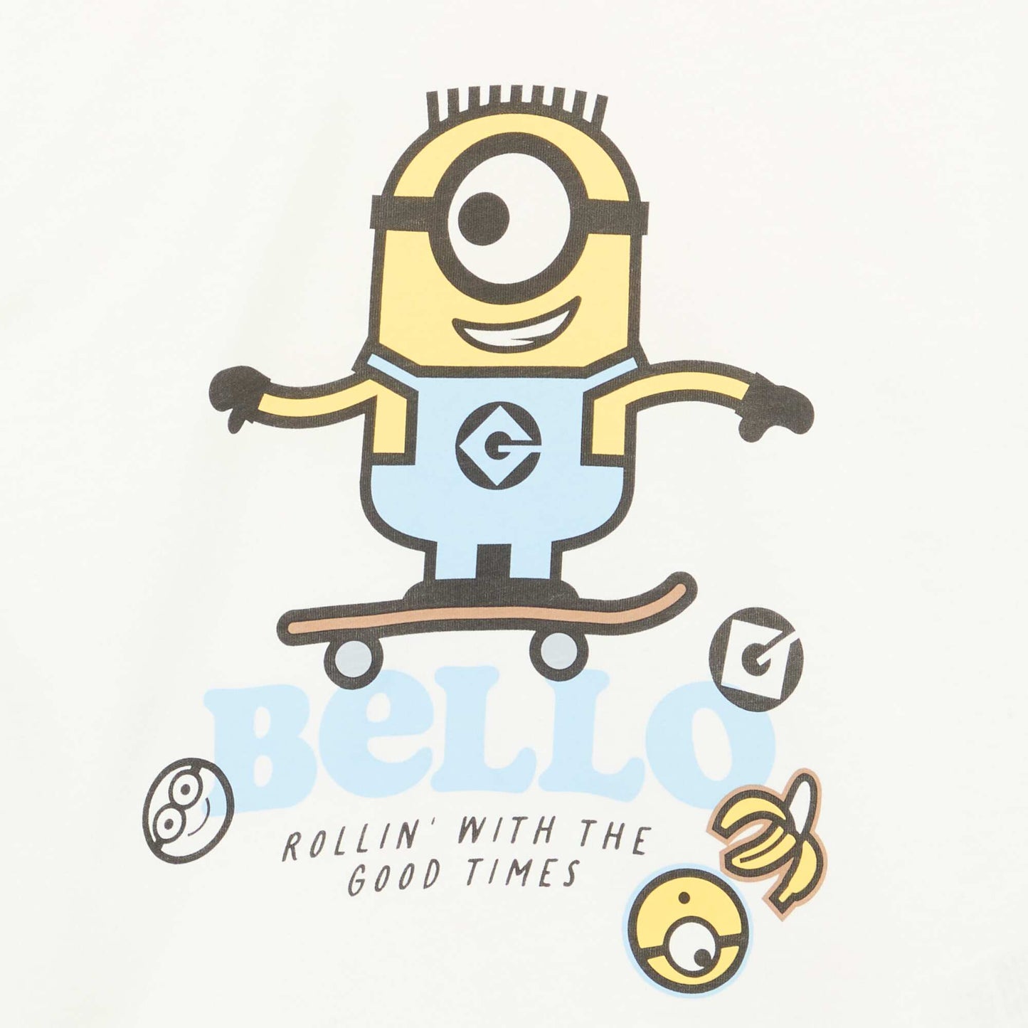 T-shirt à manches courtes 'Les Minions' BLANC